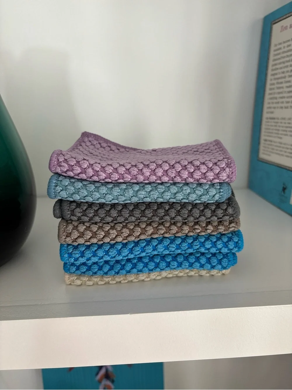 Norwex counter cloths and holder. Extra cloths so always enough clean on hand.